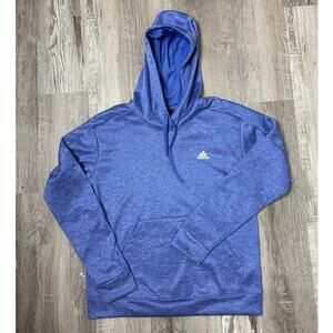 Adidas Blue Heather Pullover Hoodie‎ Women’s Medium Activewear Sweatshirt